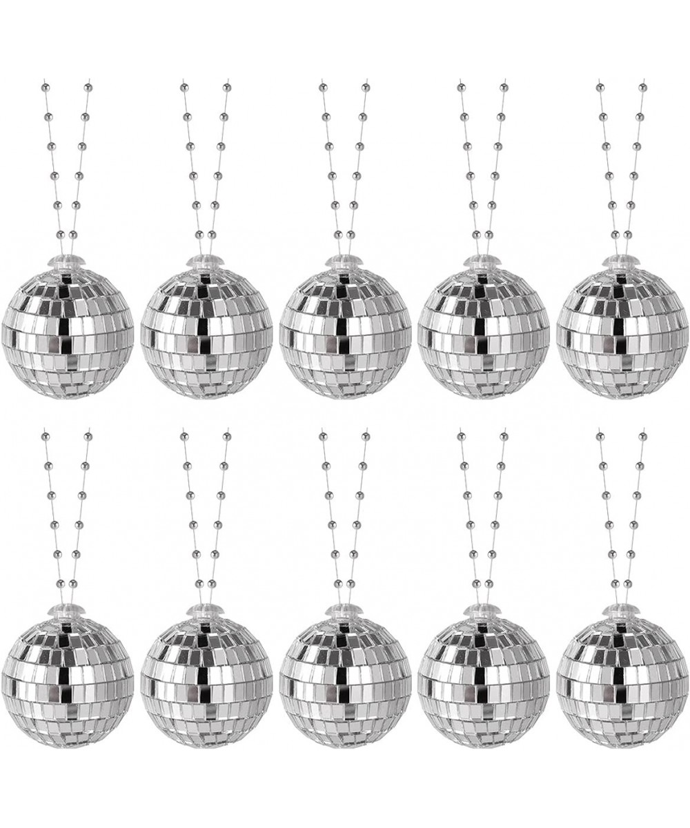 10Pcs Disco Mirror Ball Necklaces for 1970s Disco Accessories 70s Party Favors Theme Supplies Decorations Cosplay Props $20.3...