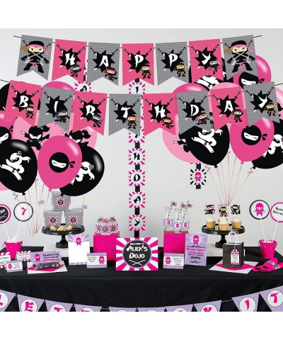 Ninja Girl Party Decorations Birthday Party Supplies For Ninja Girl Party Supplies Includes Banner - Cake Topper - 12 Cupcake...