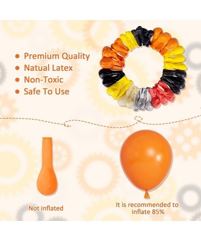 135Pcs Construction Party Balloon Garland Kit Construction Birthday Party Supplies with Orange Black Yellow Truck Foil Balloo...