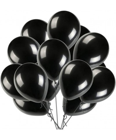 100pcs Balloons Black Latex 10" Pearl Black Balloons Helium Black Balloon for Black Balloon Garland Arch Wedding Birthday Par...