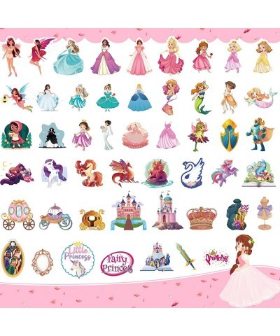 Princess Birthday Party for Supplies 200 Pcs Cute Stickers Aesthetic Stickers Favors for Guitar Travel Case Water Bottle Bike...