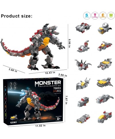 Dinosaur Building Toys for Kids Ages 6 7 8 9 10 11 12 Year Old 12-in-1 STEM Building Kit for Kids Jurassic World Dinosaur Bui...