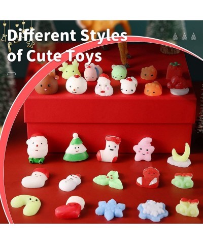 30 Pieces Christmas Cute Squishy Christmas Toys Xmas Mini Mochi Squishy Party Favors for Christmas Party Favors Goody Bag Fil...