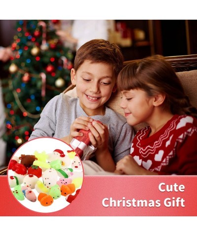 30 Pieces Christmas Cute Squishy Christmas Toys Xmas Mini Mochi Squishy Party Favors for Christmas Party Favors Goody Bag Fil...