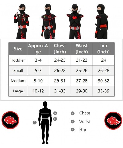 Boys Ninja Costume for Kids Halloween Dress Up Party Ninja Muscle Costume with Ninja Foam Accessories Toys $24.61 Kids' Costumes