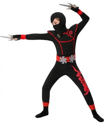 Boys Ninja Costume for Kids Halloween Dress Up Party Ninja Muscle Costume with Ninja Foam Accessories Toys $24.61 Kids' Costumes