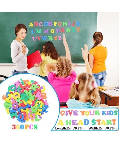 390 Pieces Foam Stickers Self-Adhesive Sticky Foams Handy Alphabet Letters Mini Assorted Colors Rainbow Capital Case A-Z Lett...