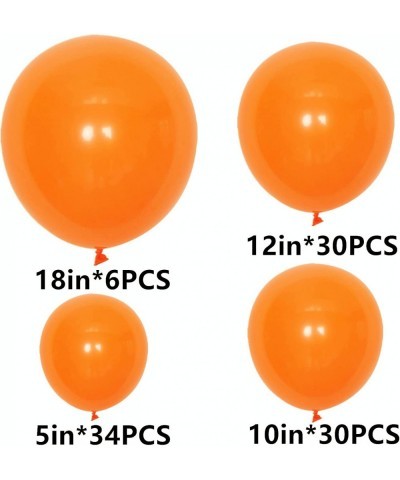 100 Pack Orange Balloons Different Sizes 18/12/10/5 Inch Party Balloon Kit Chrome Round Helium Matte Orange Balloons for Wedd...