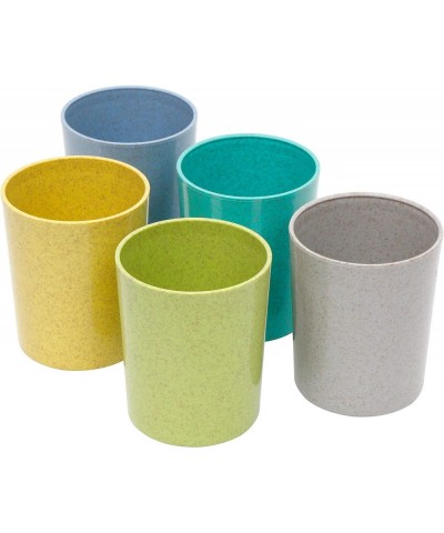 10 Ounce Kids Cups 5 Pack Kids Bamboo Plastic Cups in 5 Assorted Colors 10 Ounce Kids Drinking Cups Toddler Cups Cups for Kid...