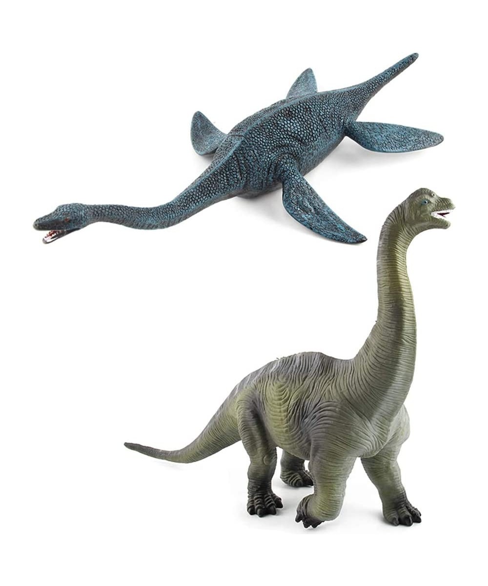 2 Pack Large Dinosaur Figure Toys Brachiosaurus & Plesiosaur Jumbo Realistic Dinosaur Playset Party Favors Birthday Gift for ...