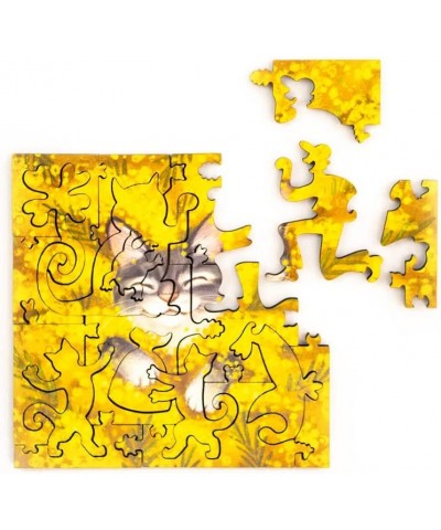 Wooden Jigsaw Puzzles for Adults | Cat Puzzles | Uniquely Animal Shaped Jigsaw Puzzle | Puzzle Gift for Adults Kids Elderly |...