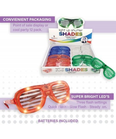 Light Up Shutter Shades for Parties Events Carnival Prize | LED Glasses | 12 Pack with Batteries $44.50 Kids' Party Favor Sets