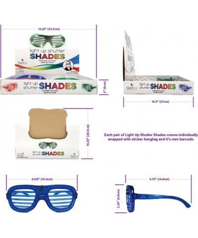 Light Up Shutter Shades for Parties Events Carnival Prize | LED Glasses | 12 Pack with Batteries $44.50 Kids' Party Favor Sets