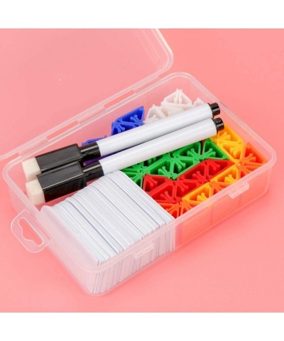 45 Pieces Blank Game Board Markers and 35 Pieces Game Card Stands with 2 Pcs Black Marker Pens Plastic Token Cards DIY Game M...