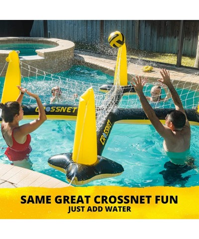 Inflatable H2O 4-Way Inflatable Volleyball Net for Adults & Family - Volleyball Net Pool Game - Quick Assemble and Portable -...