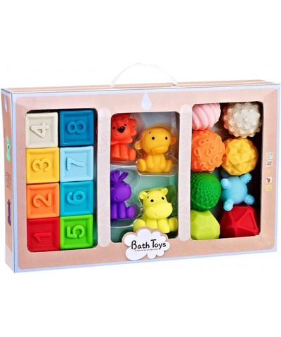 Baby Toys 0-6 to 12 Months Toddler Bath Toys Age 1-4 Sensory Toys Stacking Blocks Textured Multi Ball Set Infant Learning Mon...