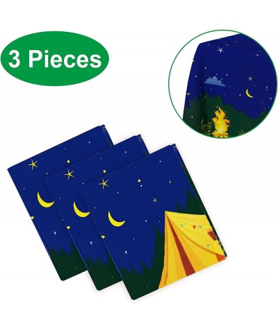 3pcs Camping Party Tablecloth for Kids Birthday Decorations Camping Adventure Backdrop Party Supplies Disposable Table Covers...