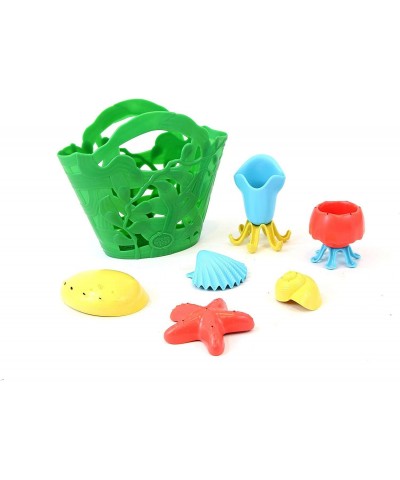 Tide Pool Bath Set - 7 Piece Pretend Play Motor Skills Kids Bath Toy Floating Pouring Shells with Storage Bag. No BPA phthala...