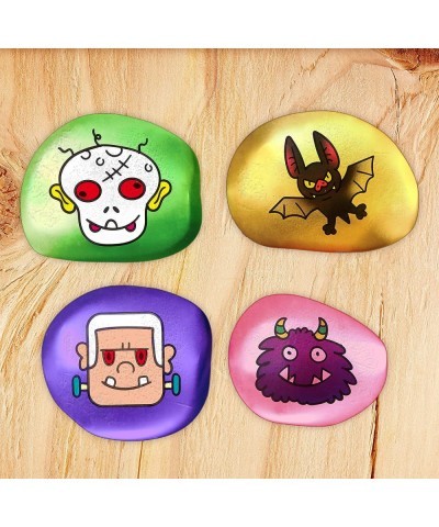 36 PCS Halloween DIY Art Craft Painting Kit Includes Suncatchers Rocks Magnet Tiles and Wooden Magnets Create Your Own Hallow...