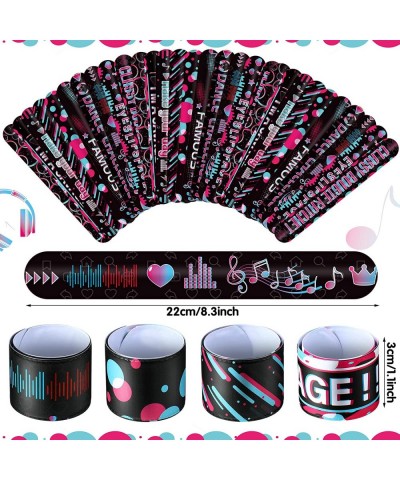 40 Pcs Music Party Favors Slap Bracelet for Kids Music Outer Space Theme Party Decorations Music Dance Wristbands Space Slap ...