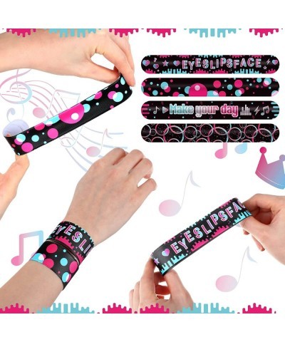 40 Pcs Music Party Favors Slap Bracelet for Kids Music Outer Space Theme Party Decorations Music Dance Wristbands Space Slap ...