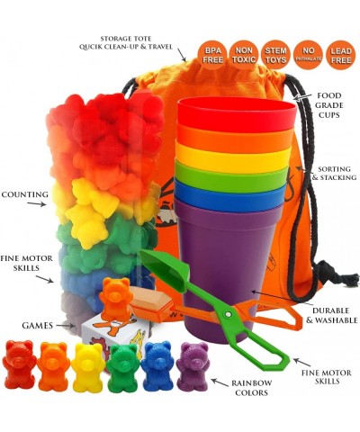 Rainbow Counting Bears Toddler Toys For 3 Year Old Gifts Stocking Stuffers Sorting Cups Montessori Sensory Toys 1 Preschool L...