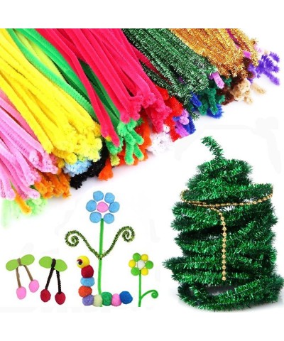 600 Pcs Craft Supplies Set - Pipe Cleaners Set Which Includes 200Pcs Chenille Stems 150Pcs Self-Sticking Wiggle Googly Eyes a...