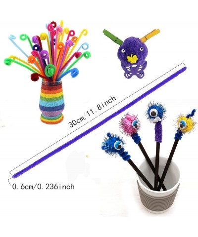 600 Pcs Craft Supplies Set - Pipe Cleaners Set Which Includes 200Pcs Chenille Stems 150Pcs Self-Sticking Wiggle Googly Eyes a...