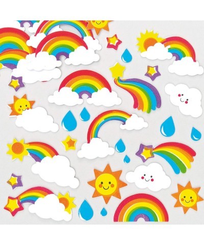 AF399 Rainbow Foam Stickers - Pack of 120 Self-adhesives Perfect for Children to Decorate Collages and Crafts Ideal for Schoo...