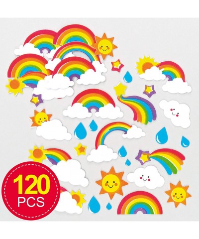 AF399 Rainbow Foam Stickers - Pack of 120 Self-adhesives Perfect for Children to Decorate Collages and Crafts Ideal for Schoo...