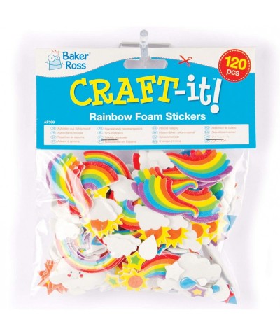 AF399 Rainbow Foam Stickers - Pack of 120 Self-adhesives Perfect for Children to Decorate Collages and Crafts Ideal for Schoo...