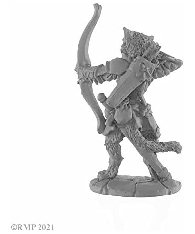 Catfolk Ranger Miniature 25mm Heroic Scale Figure Reaper Miniatures $23.38 Miniature Novelty Toys