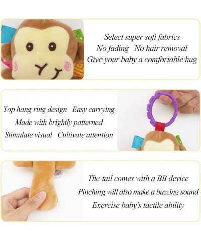 Cartoon Stuffed Animal Baby Soft Plush Hand Rattle Toys Infant Dolls - Giraffe and Monkey $17.66 Baby Rattles & Plush Rings