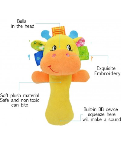 Cartoon Stuffed Animal Baby Soft Plush Hand Rattle Toys Infant Dolls - Giraffe and Monkey $17.66 Baby Rattles & Plush Rings