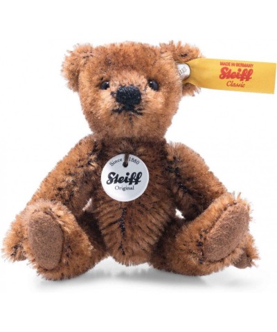 Mini 4" Teddy Bear Mohair Plush Premium Stuffed Animal Brown $90.69 Stuffed Animals & Teddy Bears