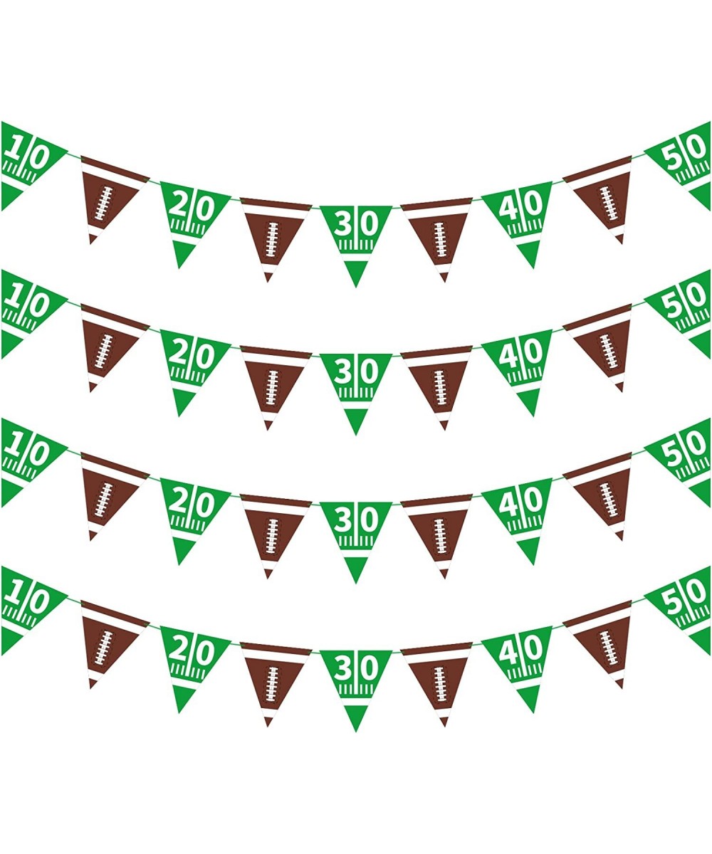 Football Party Supplies Football Paper Pennant Bunting American Football Theme Triangle Flags Banner for Birthday Party Decor...