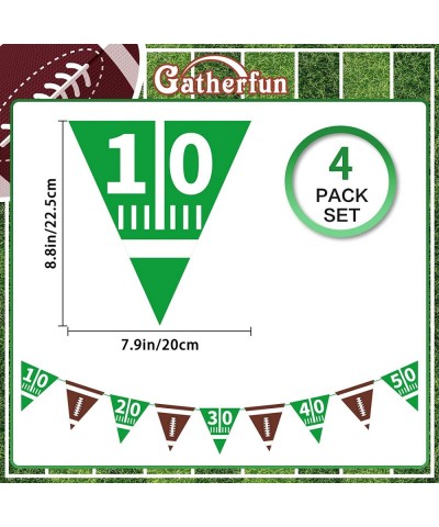 Football Party Supplies Football Paper Pennant Bunting American Football Theme Triangle Flags Banner for Birthday Party Decor...