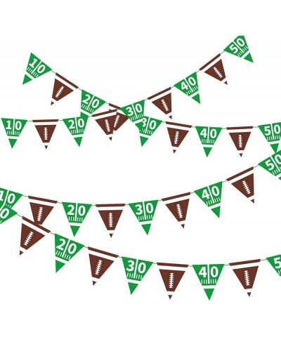 Football Party Supplies Football Paper Pennant Bunting American Football Theme Triangle Flags Banner for Birthday Party Decor...