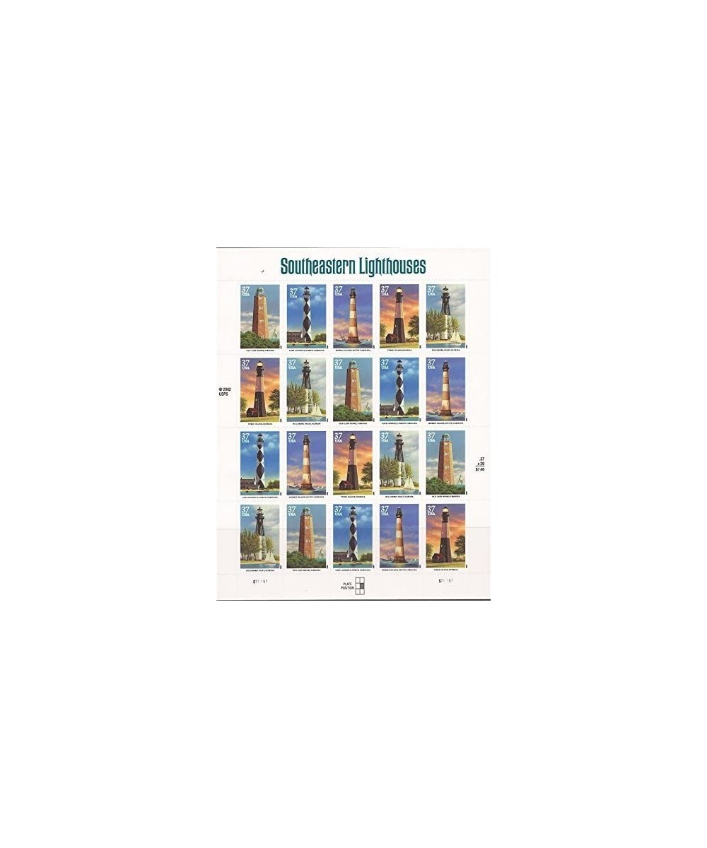 2003 SOUTHEASTERN LIGHTHOUSES 3791a Pane of 20 x 37 cents US Postage Stamps $43.19 Collectibles Display & Storage