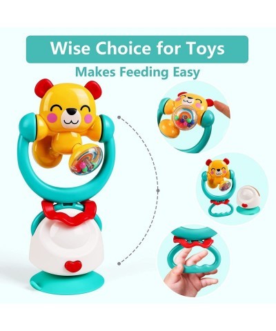 Baby Suction Cup High Chair Toys Infant Grab Spin Rattle Set Toddlers Table Tray Toy Sensory Development Ball Christmas Birth...