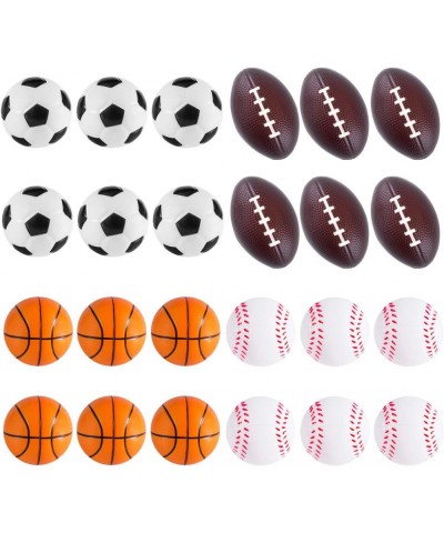 Mini Foam Sports Balls 24 Pack Balls for Kids Adults Mini Baseball Football Basketball Soccer Stress Ball Bulk Toy Little Big...