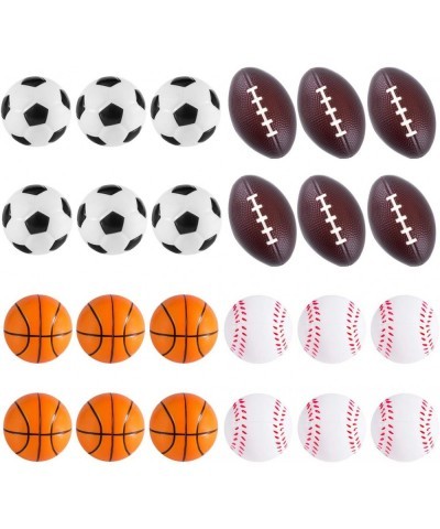 Mini Foam Sports Balls 24 Pack Balls for Kids Adults Mini Baseball Football Basketball Soccer Stress Ball Bulk Toy Little Big...