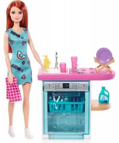 Indoor Furniture Playset Kitchen Dishwasher with Working Door and Pull-Out Tray Plus Dishes and Washing Accessories $26.69 Do...