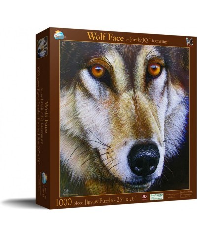 Wolf Face 1000 pc Jigsaw Puzzle $34.38 Jigsaw Puzzles