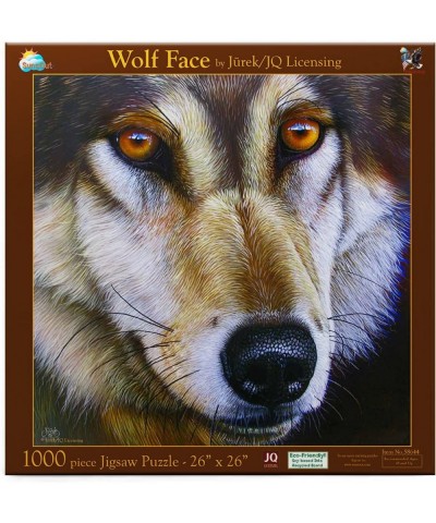 Wolf Face 1000 pc Jigsaw Puzzle $34.38 Jigsaw Puzzles