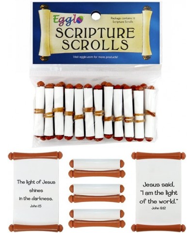 [Light of Jesus] Christmas Scripture Scrolls - Religious Stocking Stuffer Toys for Kids (12 Pack) $23.41 Kids' Stickers