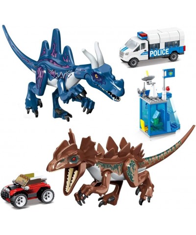 Jurassic Dinosaur Variants Velociraptor & Mutant Dinosaurs Animal World Attack City Police Station Building Sets Advent Calen...