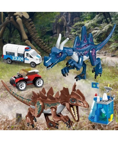 Jurassic Dinosaur Variants Velociraptor & Mutant Dinosaurs Animal World Attack City Police Station Building Sets Advent Calen...