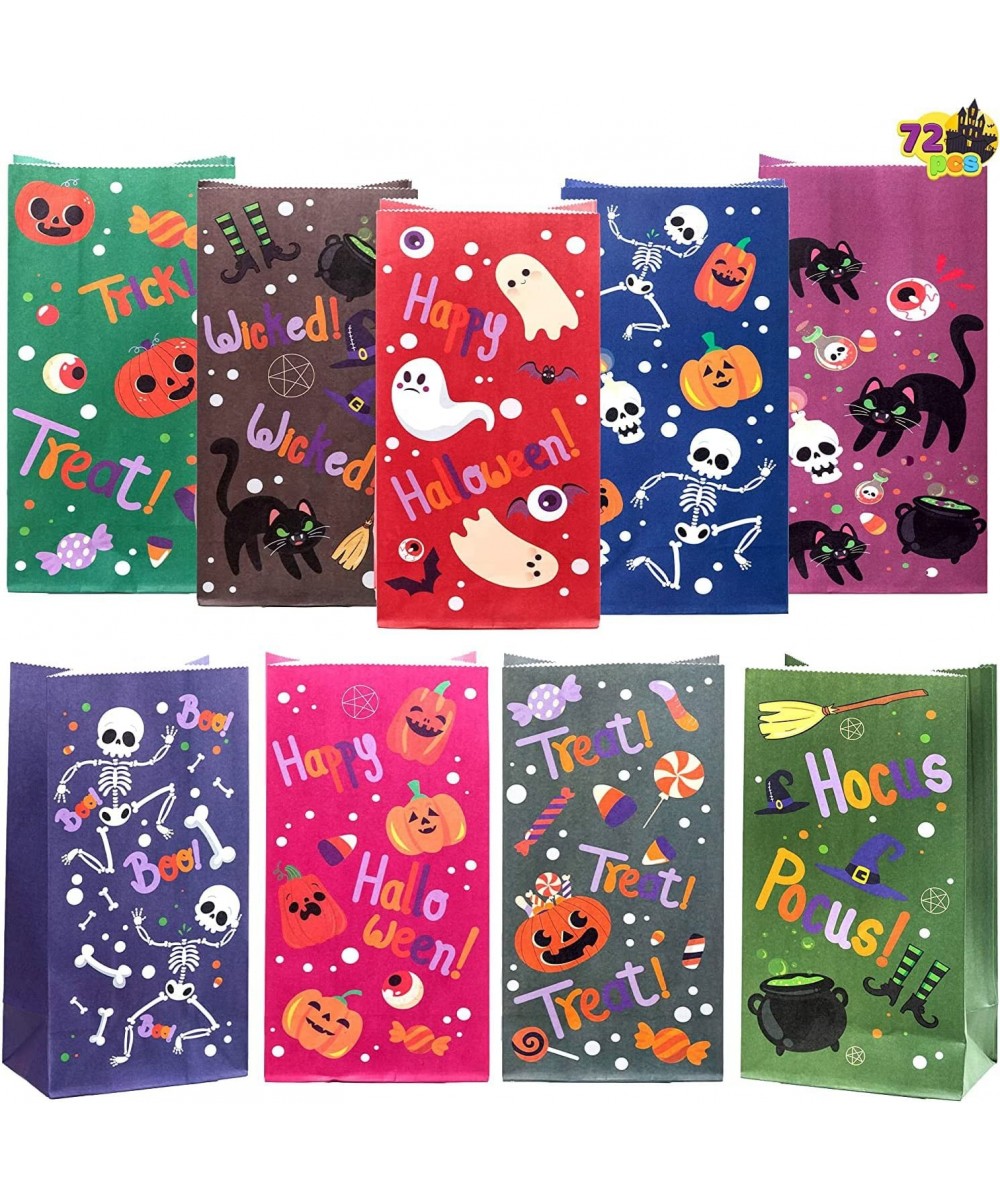 72 pcs Halloween Paper Candy Bags 9 Design in Trick or Treat Bags for Halloween Event Party Favor Supplies Halloween Snacks B...