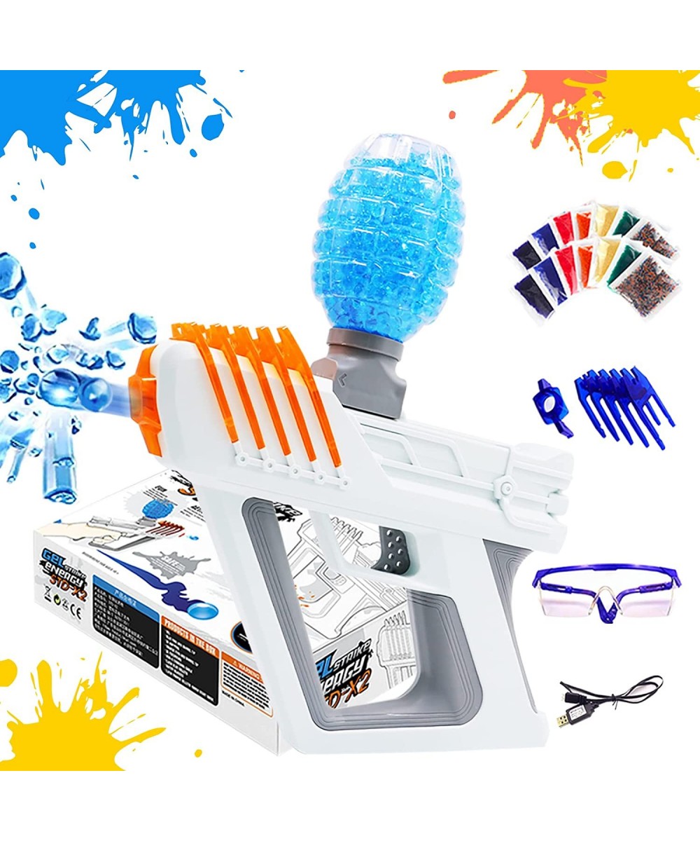 Electric Gel Pellet Blaster Splatter Bead Blaster - Automatic Gel Beads Blast Toy with 20 000 Water Beads & Goggles for Outdo...